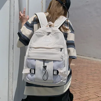 

Fashion Women Backpack Multi-Pocket Nylon Backpack High Capacity School Bag For Teenage Girls Female Shoulder Travel Bag