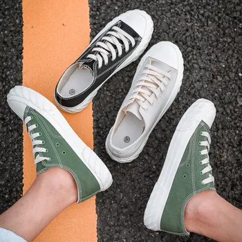 

2020 Mens Casual Shoes Fashion Male Sneakers Breathable Sports Running Shoes Three-color lace-up men's shoes Flat canvas shoes