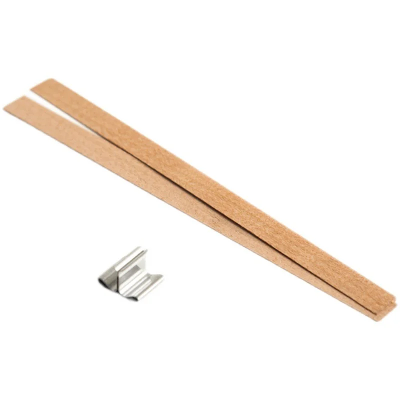 No fume Wood Candle Wicks Base Clip safe DIY Candle Making supplies wicks Materials Holder Stand Handmade kit 20pc