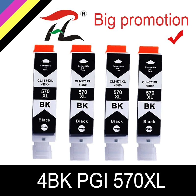 Черный Сменный картридж HTL для Canon PGI570 PGI-570 PGI 570 XL чернильный принтера MG7750 7751 6850 MG7752