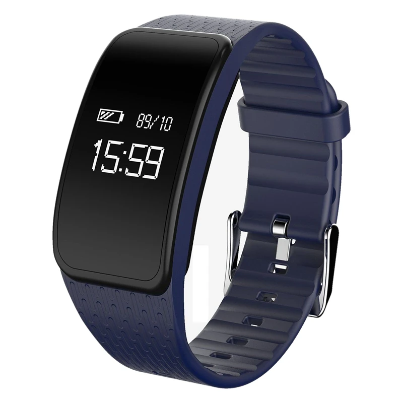 

A59 Smart Bracelet Wristband Watch Heart Rate Monitor Blood Pressure Fitness Tracker, Dark blue