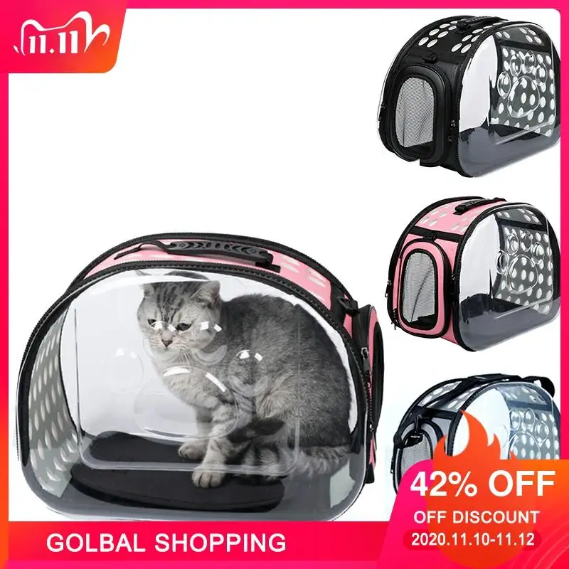 

Pet Dog Cat backpack Travel cat carrier Double Shoulder Bag Space Capsule Cat Backpack for Bag Small Pet Handbag Cat carrying