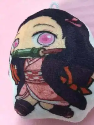 Белый 10 см Demon Slayer: Kimetsu No Yaiba Kamado Nezuko подвесная плюшевая кукла подушка - Цвет: Белый