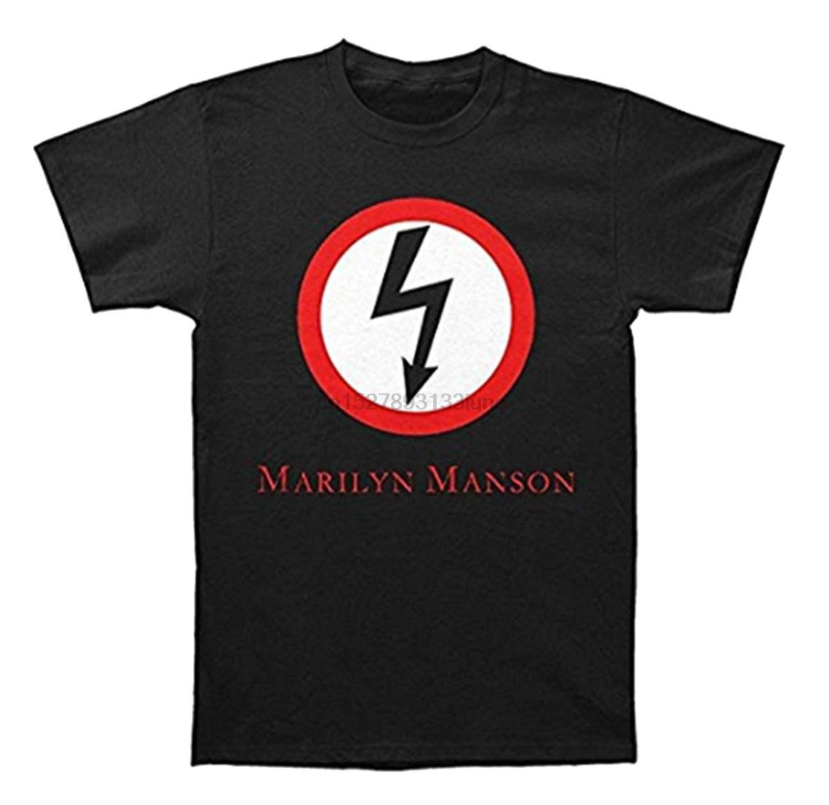 Global Marilyn Manson Men Classic Bolt Slim-Fit T-Shirt |