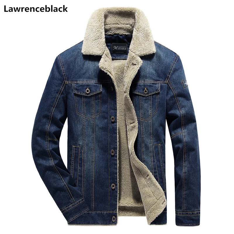 

Mens Jackets and Coats Menswear 2019 Fleece Lining Men's Denim Jacket Winter Warm Windproof Male Jacket Fashion Casual Man Coat