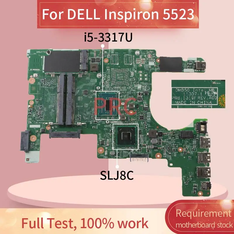 CN 0P7HF7 для DELL Inspiron 5523 i5 3317U 11307 1 SR0N8 DDR3 Материнская плата ноутбука|Материнские платы