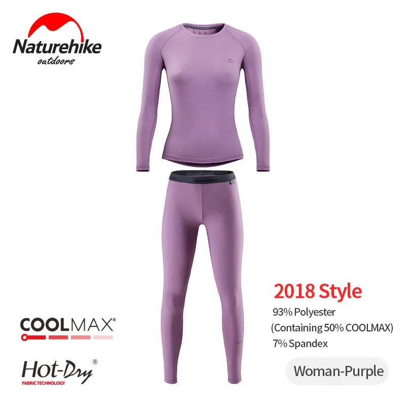 Naturehike Outdoors Functional Thermal Underwear Suit Quick Drying Autumn Pants Winter Sweat Releasing Sports Underwear - Цвет: Армейский зеленый