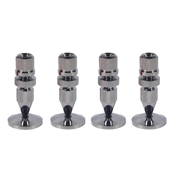

4 Pairs Foot Speaker Spike Set Amplifier Adjustable Height Floor Disc Copper Base Pad Isolation Stand Shock Absorption Home