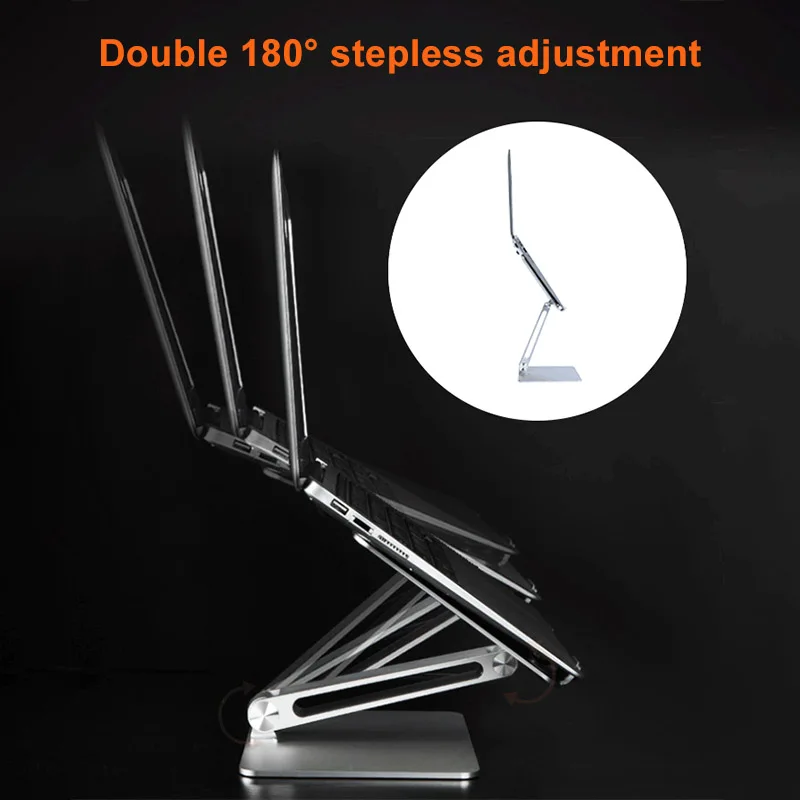 

Universal Aluminum Alloy Laptop Holder Stand Foldable Adjustable Rack for Notebook Tablet ING-SHIPPING