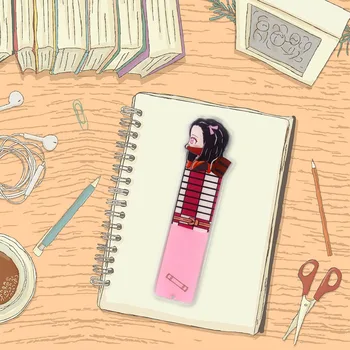 

New Demon Slayer Kimetsu No Yaiba Anime Bookmark Child Student Kawaii Gift Bookmarks Office Stationery School Learning Supplies