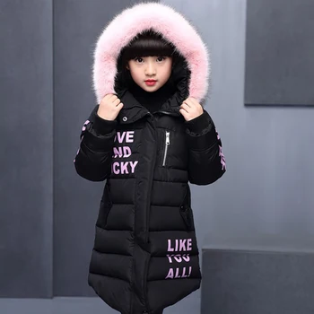 

2020 Girl Winter warm jacket For Children Hooded Coat Jacket Kids Fashion Printed Outerwear Children's Christmas Costume