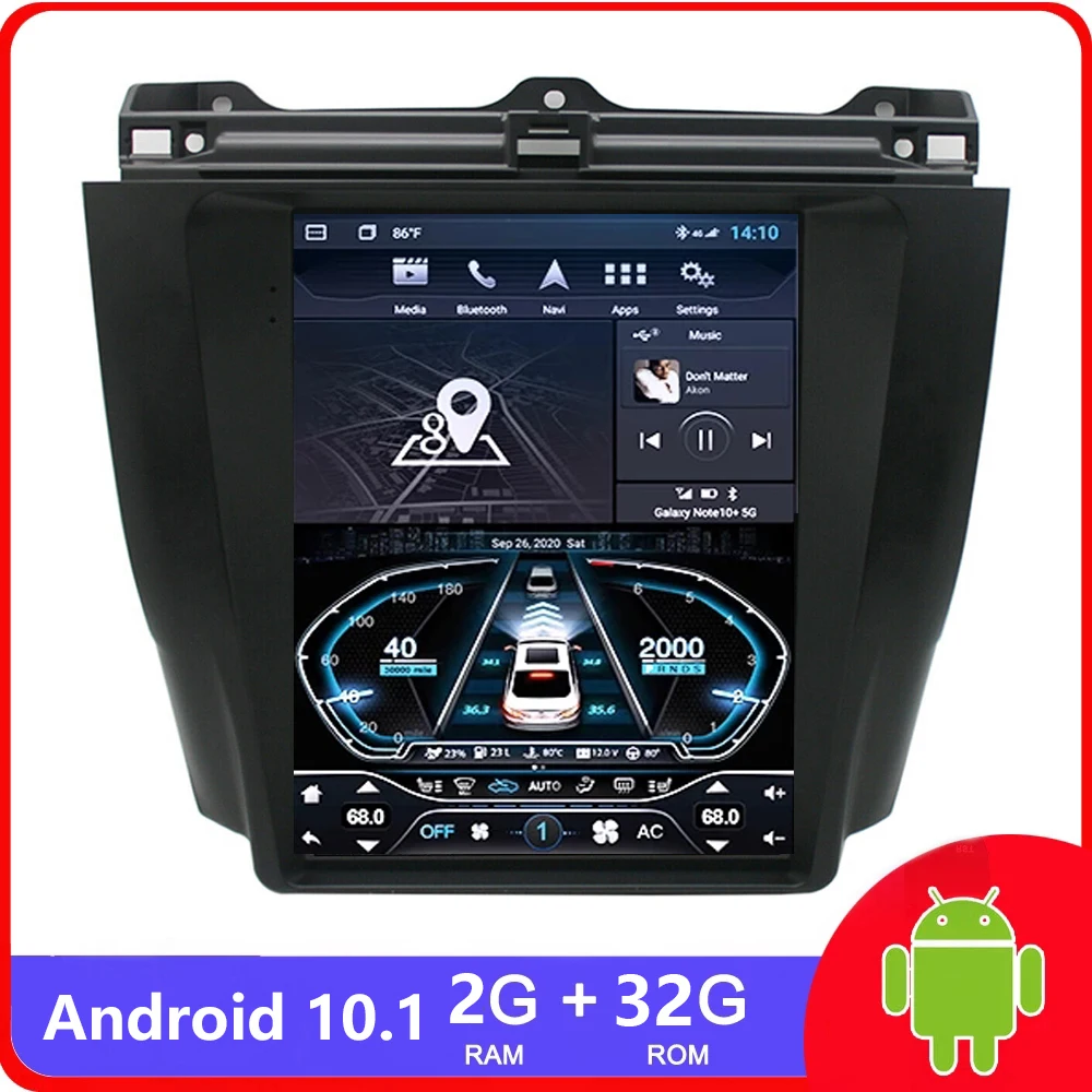 Автомагнитола на Android 10 1 с вертикальным экраном Тесла стерео-навигацией GPS 2 + 32 ГБ