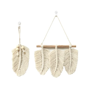

Macrame Nordic Tapestry Bohemian Style Wall Hanging Mural Craft Hand Woven Home Decoration Wall Hanging Tapestry Pendant