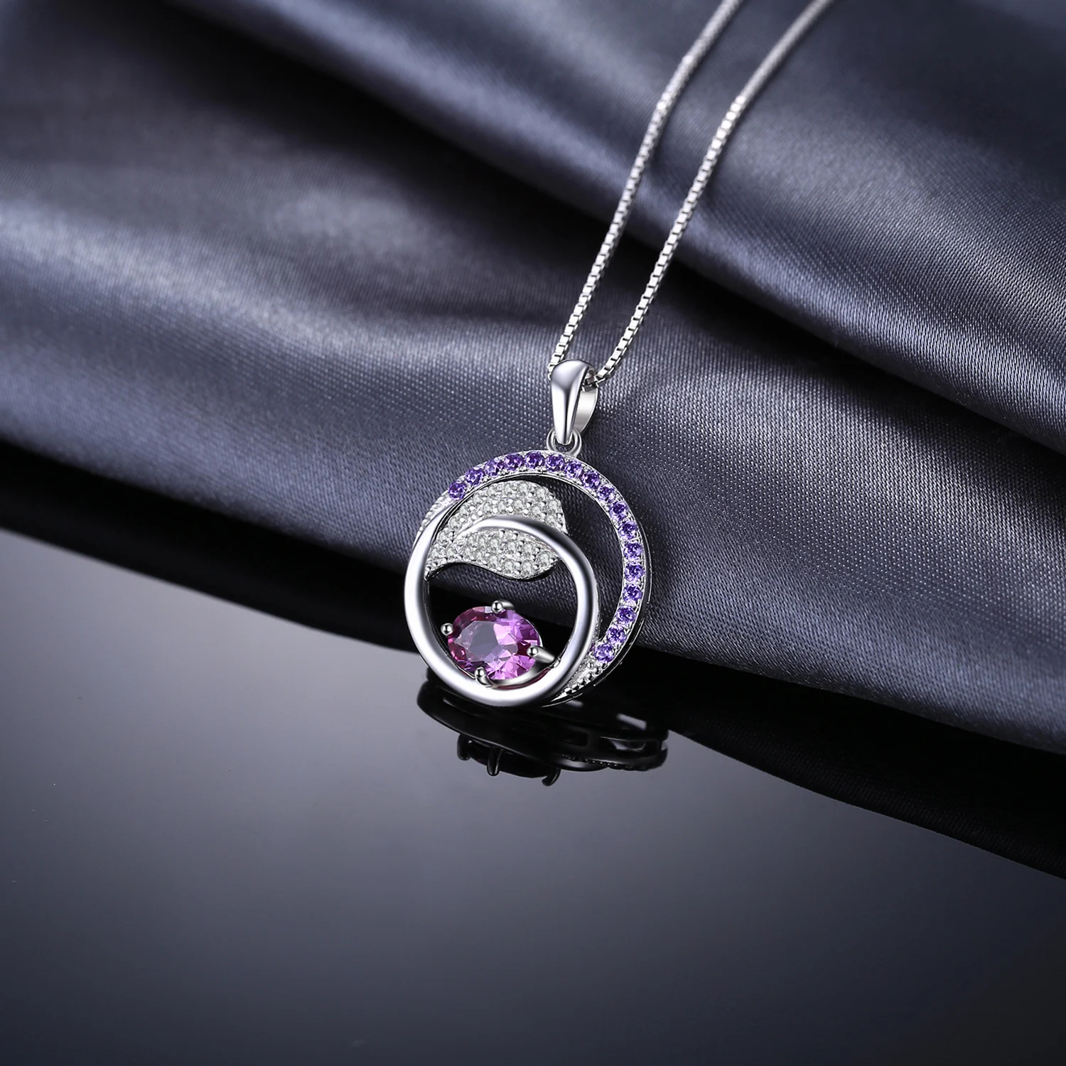 Созданное Александритовое ожерелье из сапфира 925 драгоценные камни из стерлингового серебра Колье эффектное Ожерелье Женщины бе