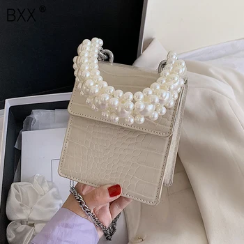 

[BXX] Stone Pattern PU Leather Mini Crossbody Bags For Women 2020 Summer With Sweet Pear Handle Lady Shoulder Handbags HM917
