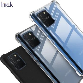 

Imak TPU Frosted Soft Silicone Shockproof Airbag Case for Samsung Galaxy S10 Lite /A91 /M80S Case Matte Black Back Cover Case