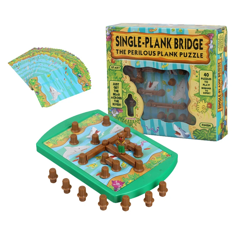 Cross The River Build A Bridge Iq Challenge Thinking Brain Games Intelligence Toys For Children 3 4 5 6 Years Zabawki Dla Dzieci Puzzles Aliexpress