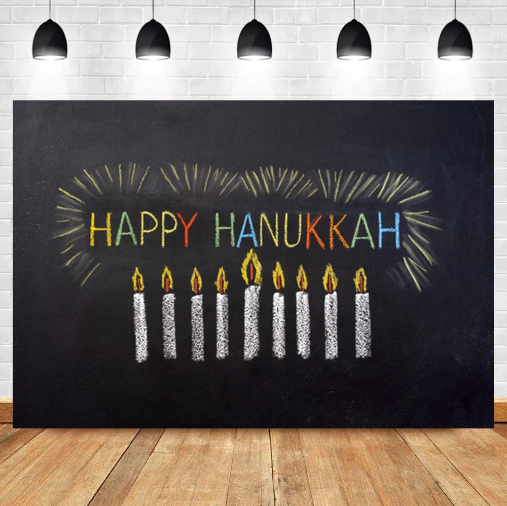 

Laeacco Happy hanukka Rosh Hashanah день рождения, черный фон для фотосъемки, фон для фотостудии