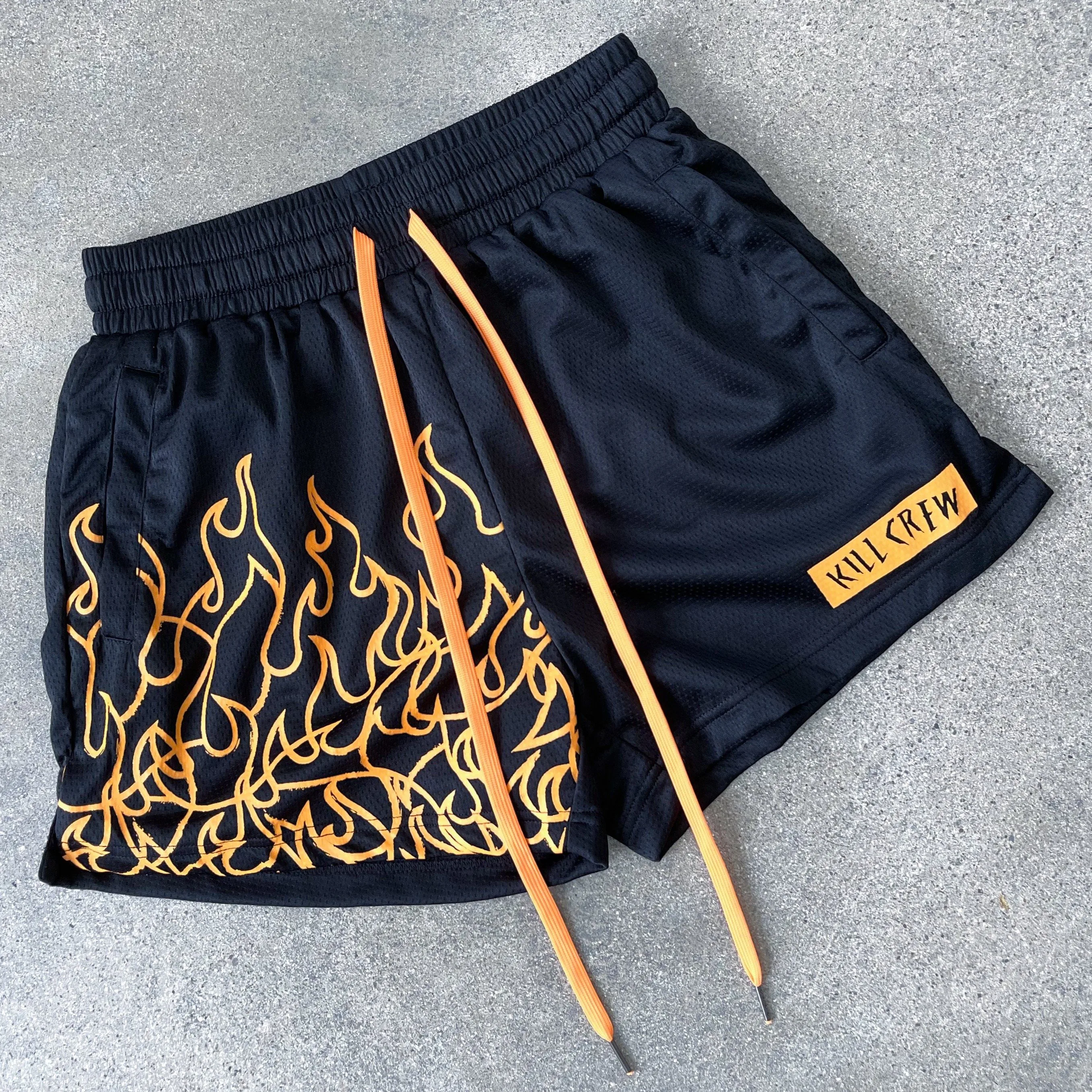 New Fashion Flame Print Mesh Breathable 