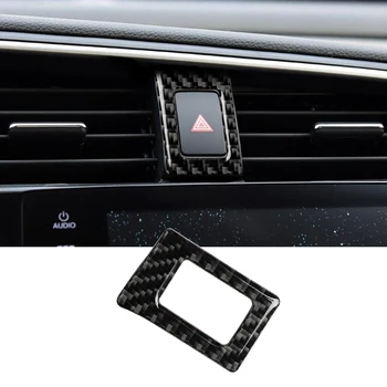 

Car Double Flash Frame Cover Trim Sticker For Honda Civic 10th Gen 2016-2019 Warning Light Switch Carbon Fiber Decor Accessories