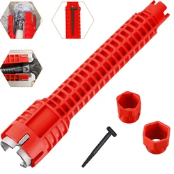 8 em 1 torneira e pia instalador multi purpose chave ferramenta de encanamento para vaso sanitário pia do banheiro cozinha encanamento chave conjunto