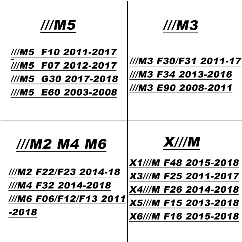  Front Grille M Power Badge Sticker for BMW M3 F30 E90 M5 G30 F10 E60 F22 F23 F07 F31 F34 F32 F12 F1