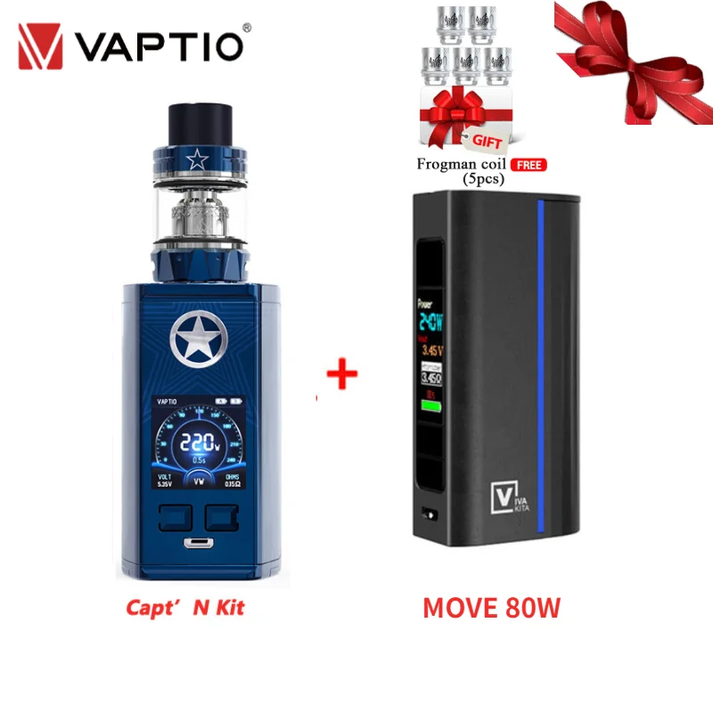 Vaptio Capt'n 220 Вт электронная сигарета комплект 2/4 мл распылитель с катушки
