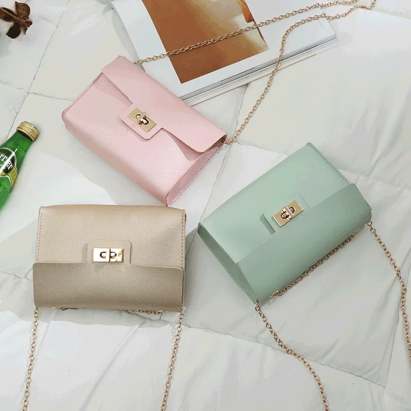 

CHIC Bag WOMEN'S Bag New Style 2019 Chain Shoulder Bag Korean-style Versatile Shoulder Bag Fashion Lock Square Sling Bag