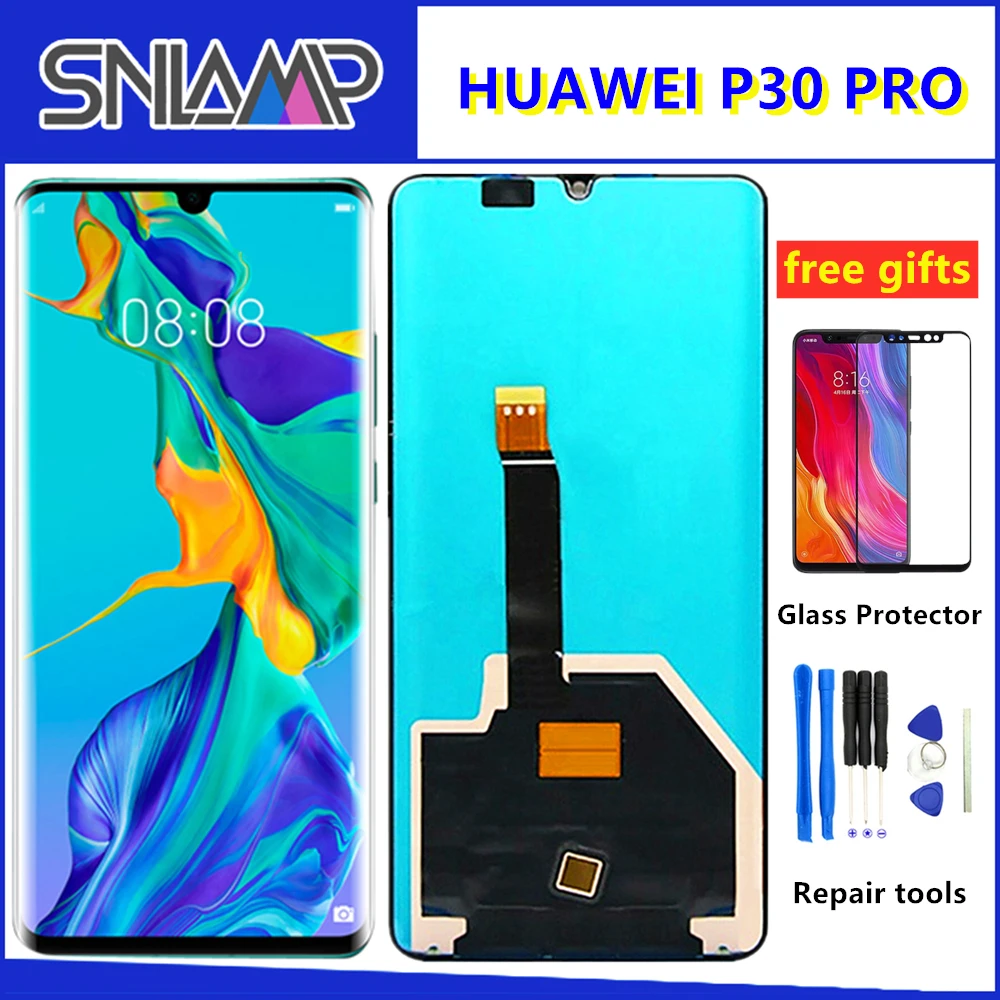 

ORIGINAL 6.47" Display for Huawei P30 Pro LCD Touch Screen Digitizer Assembly With Frame FOR P30 PRO VOG-L29 L09 L04 Replacement