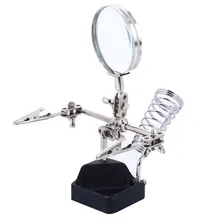 Metal 1084 Clamp Desk Lamp Welding Magnifier Magnifier Bracket Durable Repair Tools Lens Auxiliary Clip Desktop Magnifying Hand