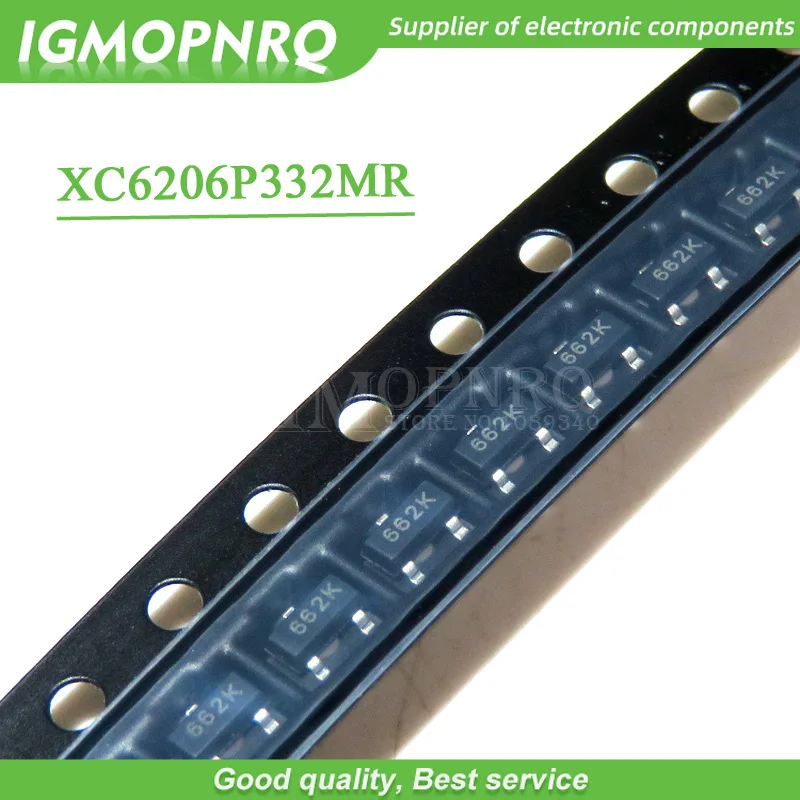 50 шт. XC6206P332MR 662K XC6206 3,3 V/0.5A положительный фиксированный регулятор напряжения ldo SOT-23 новый оригинальный