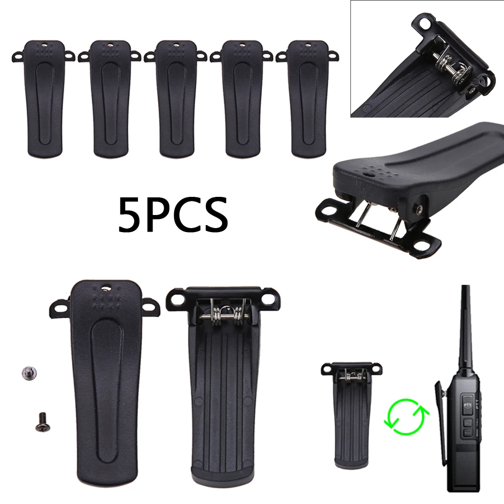 

5pcs Belt Clip for Retevis H777 for BaoFeng BF-666S 777S BF-888S 2-Way Radio PVC Walkie-talkie Back Clamp Interphone Accessories