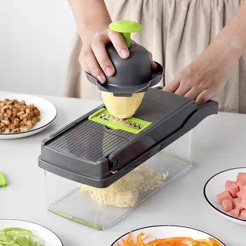 

Vegetable and fruit tool vegetable cutter multi-function vegetable and fruit chopper manual diced grater vegetable basket slicer
