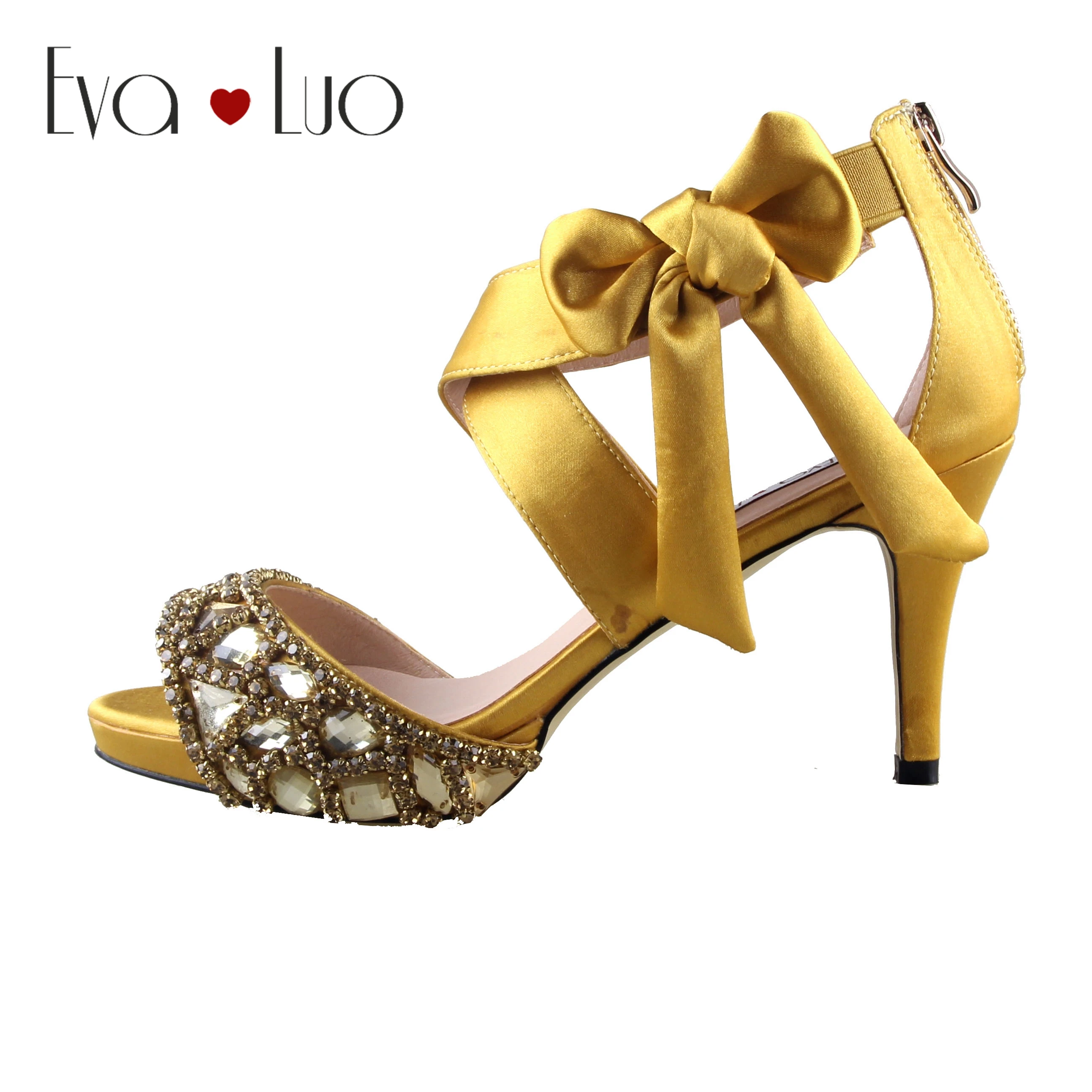 CHS1115 Custom Made Gold Satin Bow 