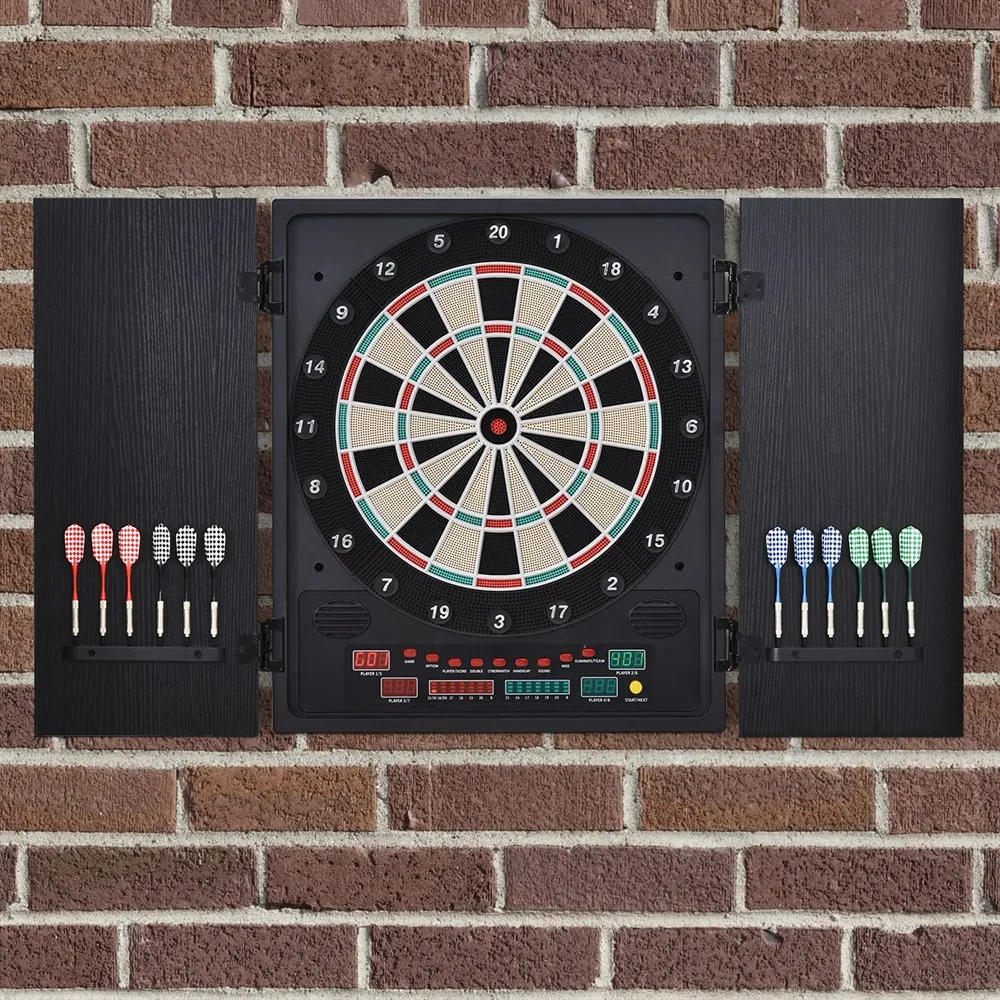 Jeu De Fléchettes électronique 38,1 Cm Avec écran LCD - 6 Pointes Souples, 18 Jeux, Jusqu'à 8 Joueurs