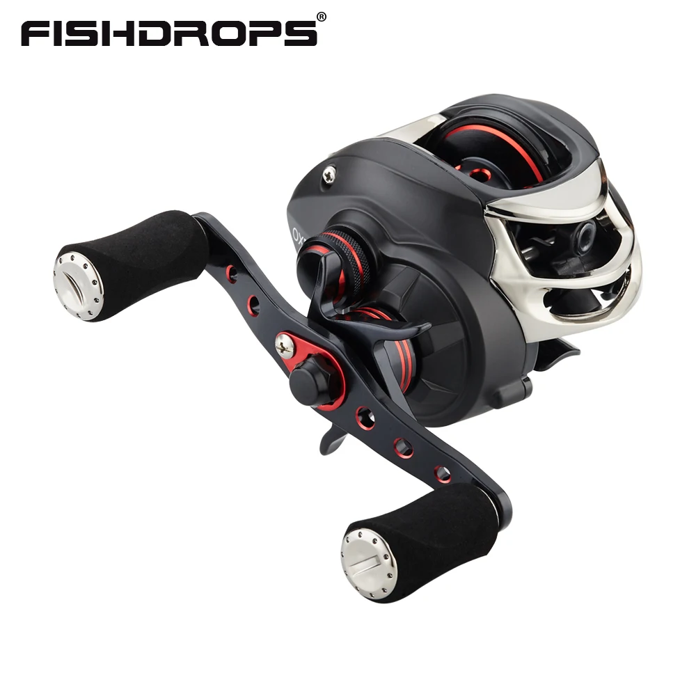 Фото Рыболовная катушка Fishdrops, заброс приманки, катушки для морской и пресноводной воды, 17 + 1 шарикоподшипник, Магнитная Тормозная система, Рыболовная катушка №2