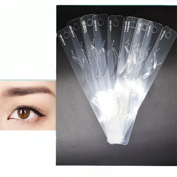 

New Designed Easy Tracing Plastic Microblading Training Permanent Make Up Supplies Eyebrow Stencils Card