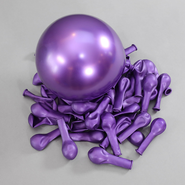 5inch Chrome Metallic Latex Balloons Pure Color Macaron Pink Inflate Air Globos Birthday Party Wedding Decoration Supplies