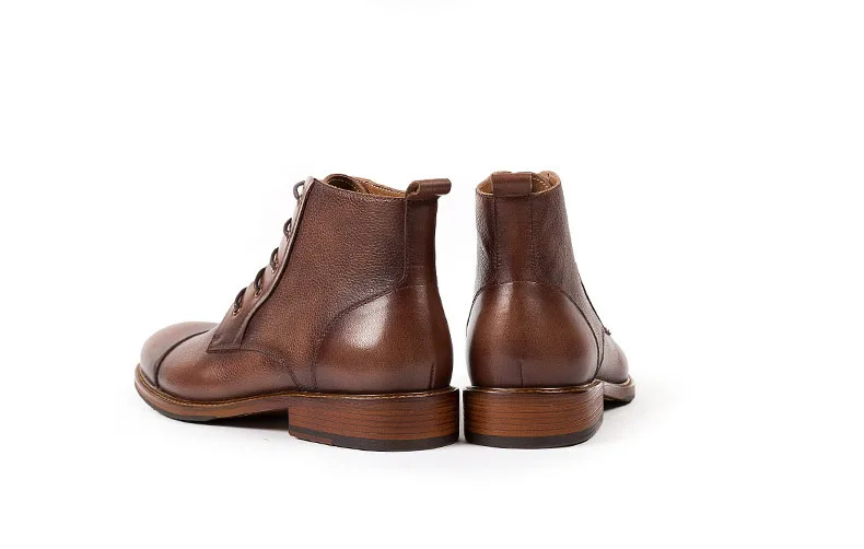 QYFCIOUFU роскошные мужские ботильоны из натуральной кожи ручной работы на шнуровке мужские ботинки для бизнеса офисные Ботинки Martin