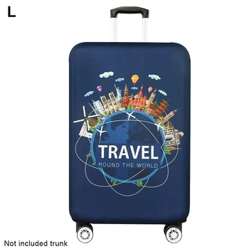 

Wear Resistant Thickened Printed Anti Dust Travel Easy Install Luggage Cover Decorations Scratchproof Elastic Washable Non Fade