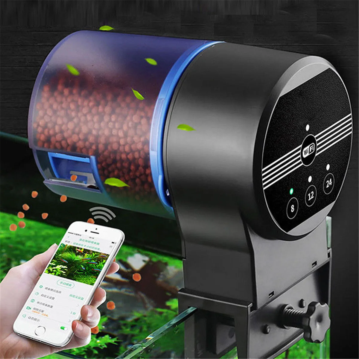 AK-01S/02 03 WI-FI автоматические электрические Пластик рыбы таймер резервуара кормушка для домашних аквариумов бак кормушка Портативный машина для автоматической подкормки рыб инструменты
