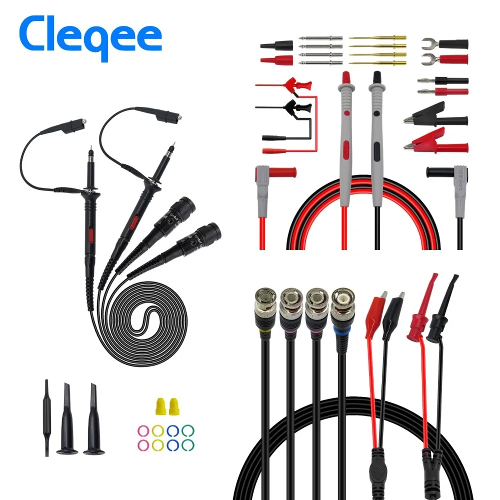 Cleqee P1260D мультиметр набор тестовых проводов осциллограф зонд Сменный Многофункциональный тестовый комплект