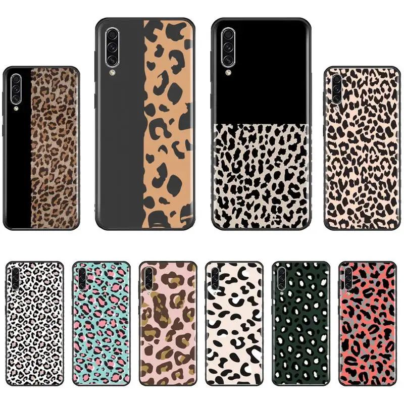 

Ottwn Leopard Print Pattern Phone Case cover Shell For Samsung S6 S7 edge S8 S9 S10 e plus A10 A50 A70 note8 J7 2017