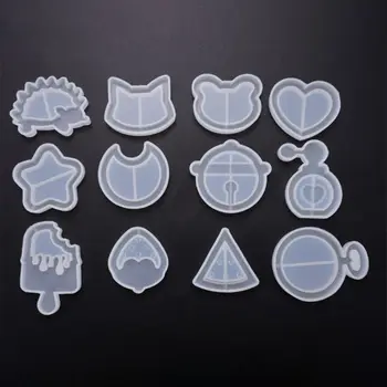 

DIY Handmade Crystal Epoxy Silicone Mold UV Jewelry Pendant Resin Molds Making Crafts Tools Quicksand Star Moon Cat Model Mould