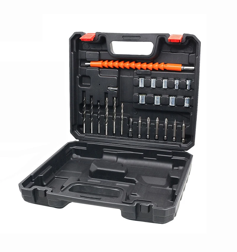 metal tool chest Hard Plastic Suitcase Toolbox Electric Drill Box with Metal Drill Bit Screwdriver Accessories Sets Portable Case tool chest workbench