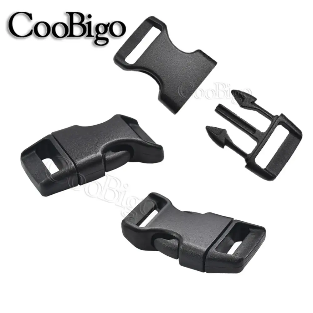 BAGPACK SIDE RELEASE BUCKLES 15mm 5//8/" WEBBING PLASTIC CURVED FOR DOG COLLAR