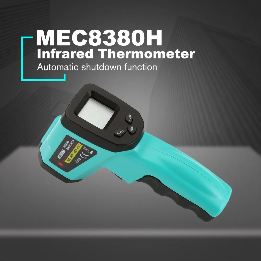 

MEC8380H Laser LCD Digital IR Infrared Thermometer Temperature Meter Gun Point -50~380 Degree Non-Contact Thermometer