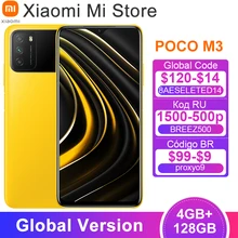 Global Version POCO M3 Smartphone Snapdragon 662 Octa Core 4GB RAM 128GB ROM 6000mAh Battery 48MP Camera Mobile Phone 2340x1080