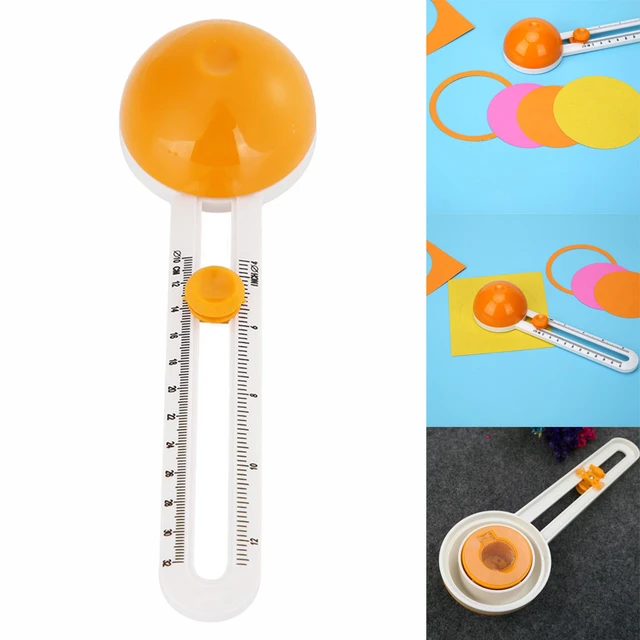 Portable Compass Circle Cutter, Safety Paper for Child Kids Circular Cutting Tool, Paper Cardboard Rotary Circle Cutter Handcraft Tool, Size