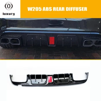 

ABS Rear Bumper Diffuser with Led Light for Benz W205 S205 C180 C200 C300 C43 C63 with Amg Package Sedan & Wagon 15 - 22